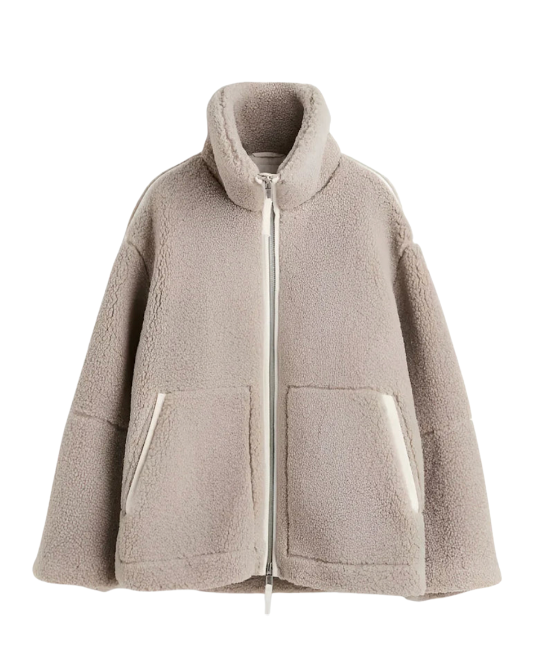 Anastasia teddy jas met hoge kraag