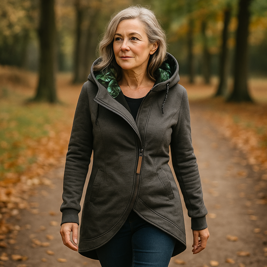 Claudia lange jas met capuchon