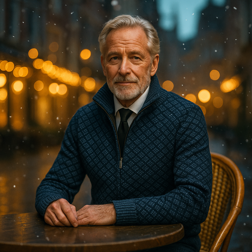 Maarten gebreide vest met rits