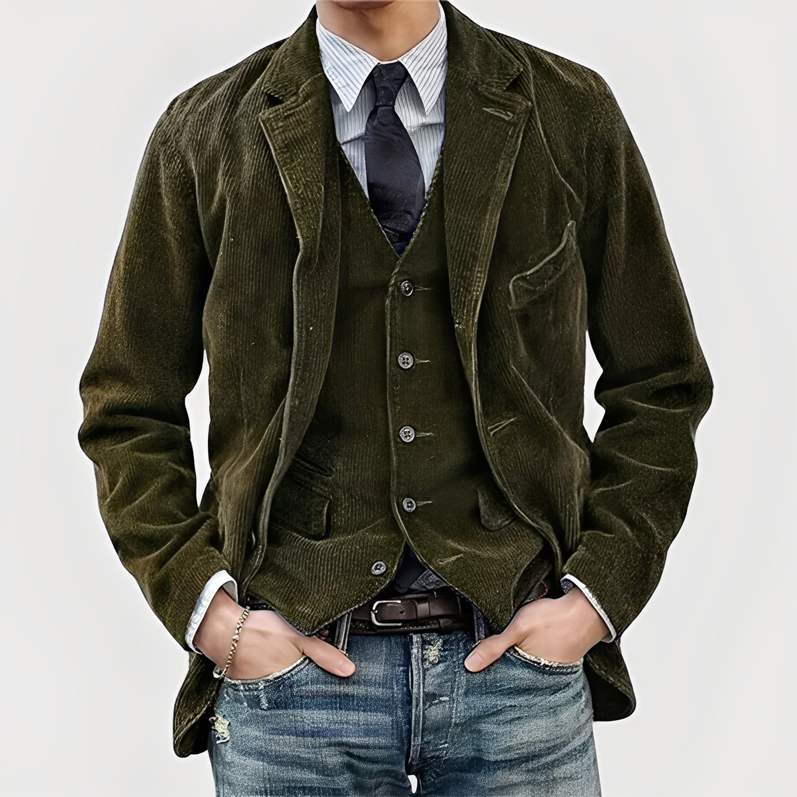 Gerard corduroy colbert met gilet