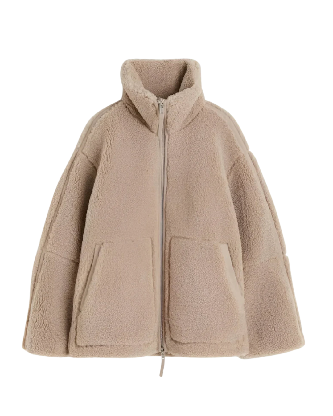 Anastasia teddy jas met hoge kraag