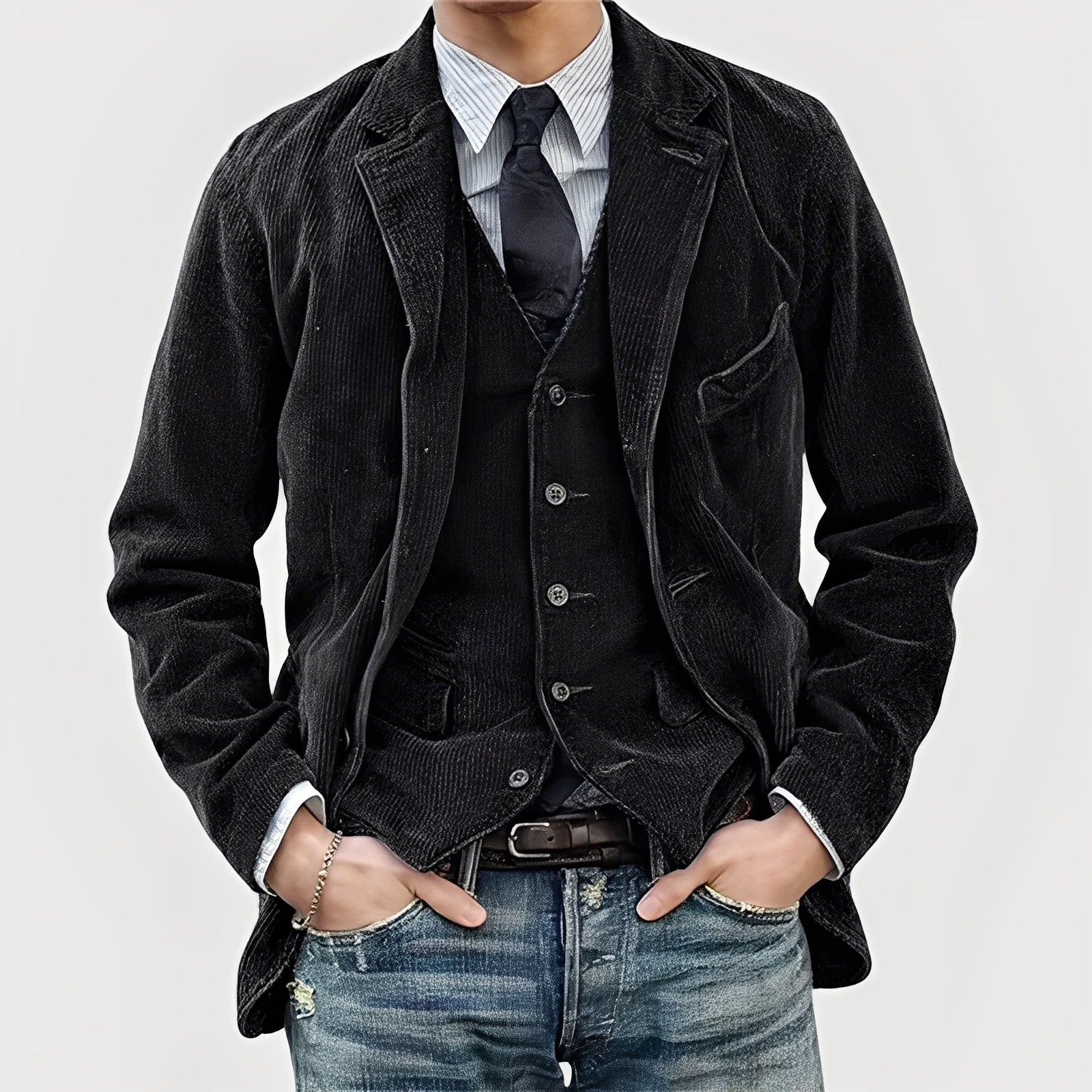 Gerard corduroy colbert met gilet
