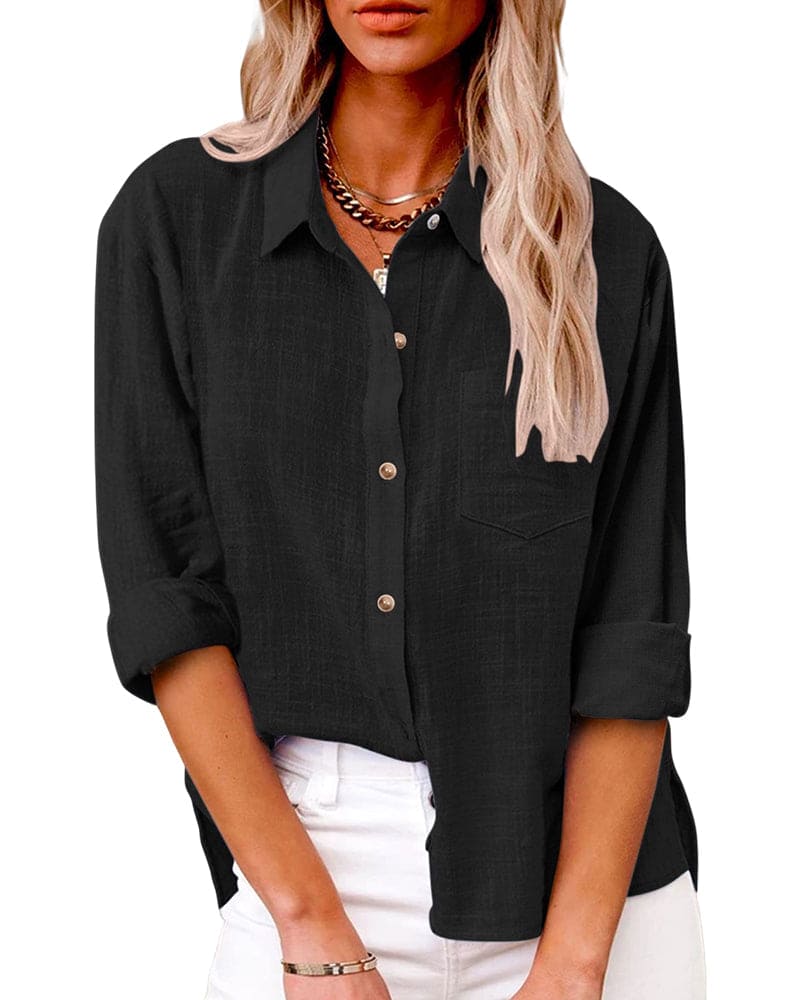 Sophie Zachte Blouse met Zakken