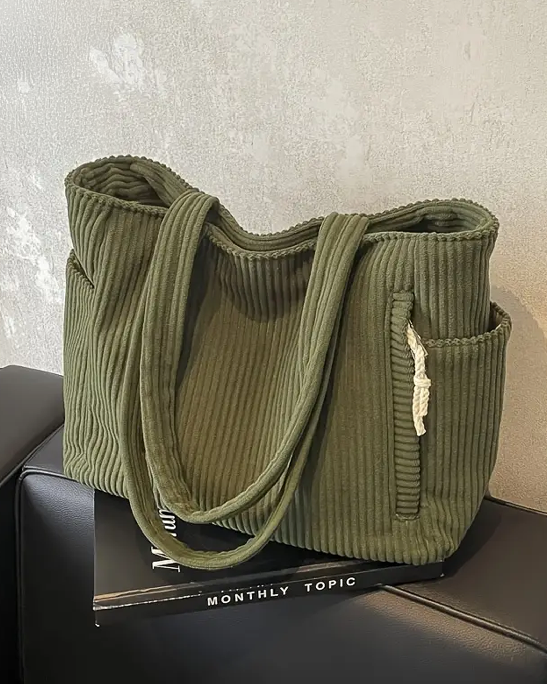 Liva Ribfluwelen Shopper