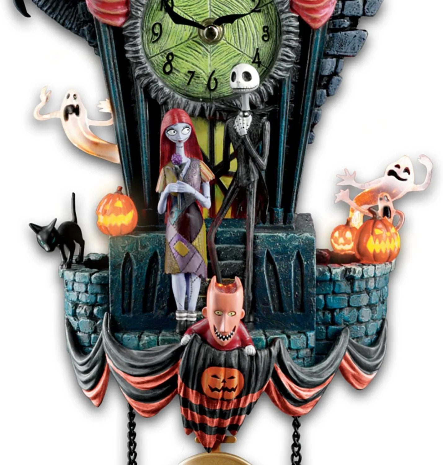 Halloween wandklok met spookachtig design
