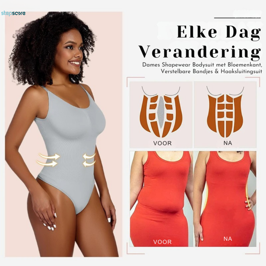 SculptFit™ Lace Body Shaper – Ultieme Taillecontrole & Comfort