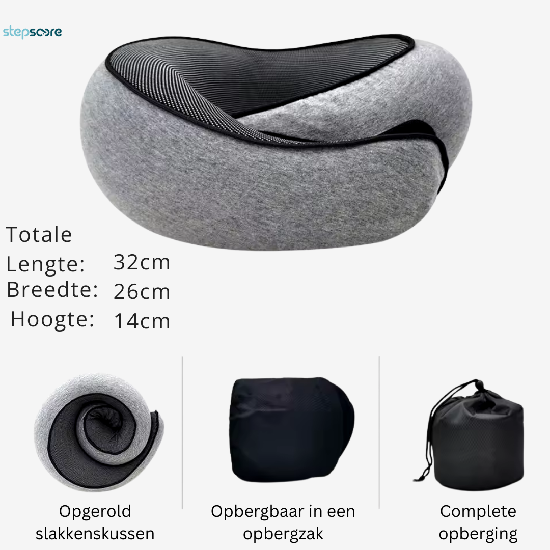 SleepWrap – Compact Reiskussen met Nekondersteuning
