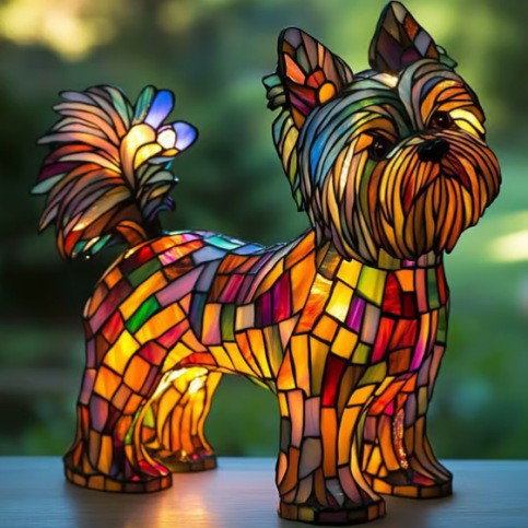 Decoratieve LED nachtlamp met mozaïeklook
