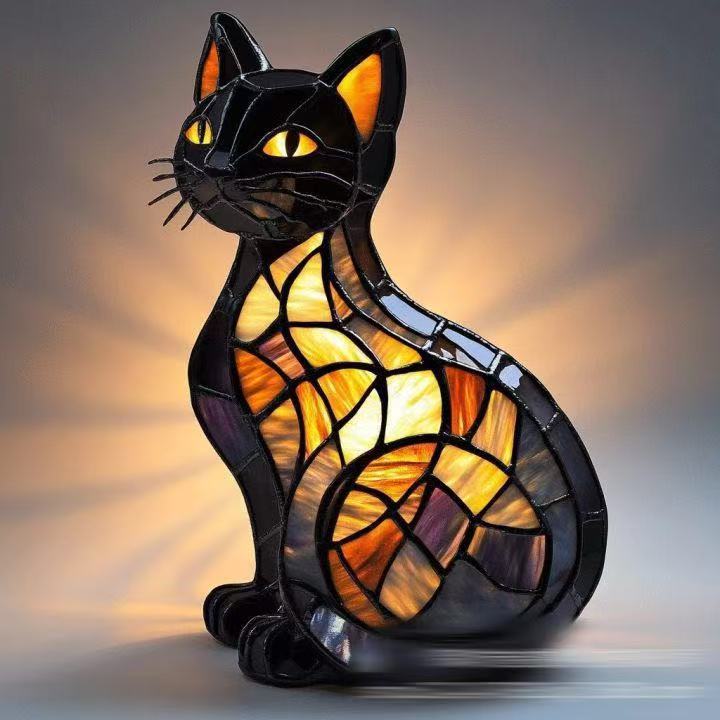 Decoratieve LED nachtlamp met mozaïeklook