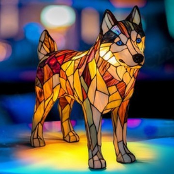 Decoratieve LED nachtlamp met mozaïeklook