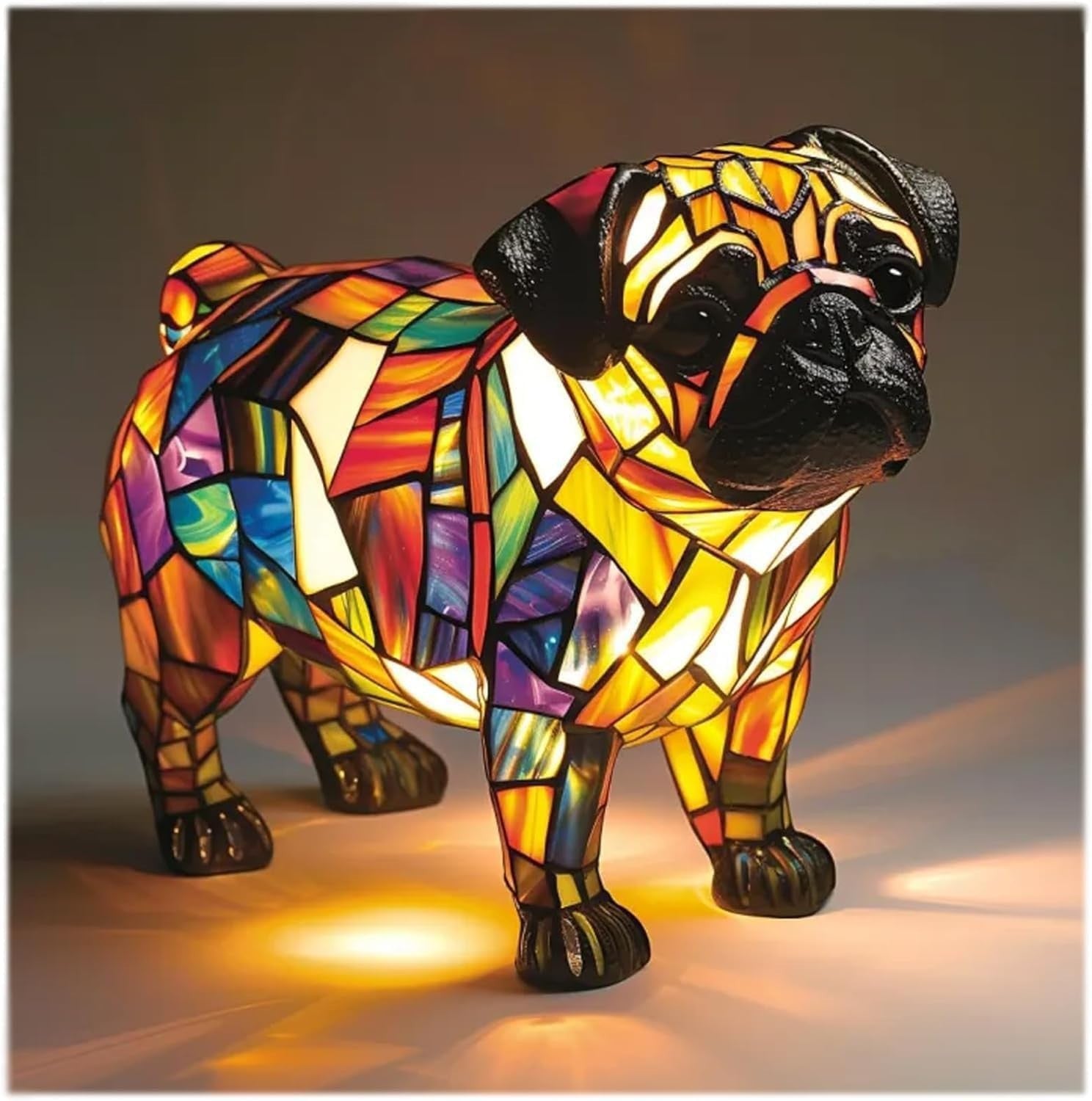 Decoratieve LED nachtlamp met mozaïeklook