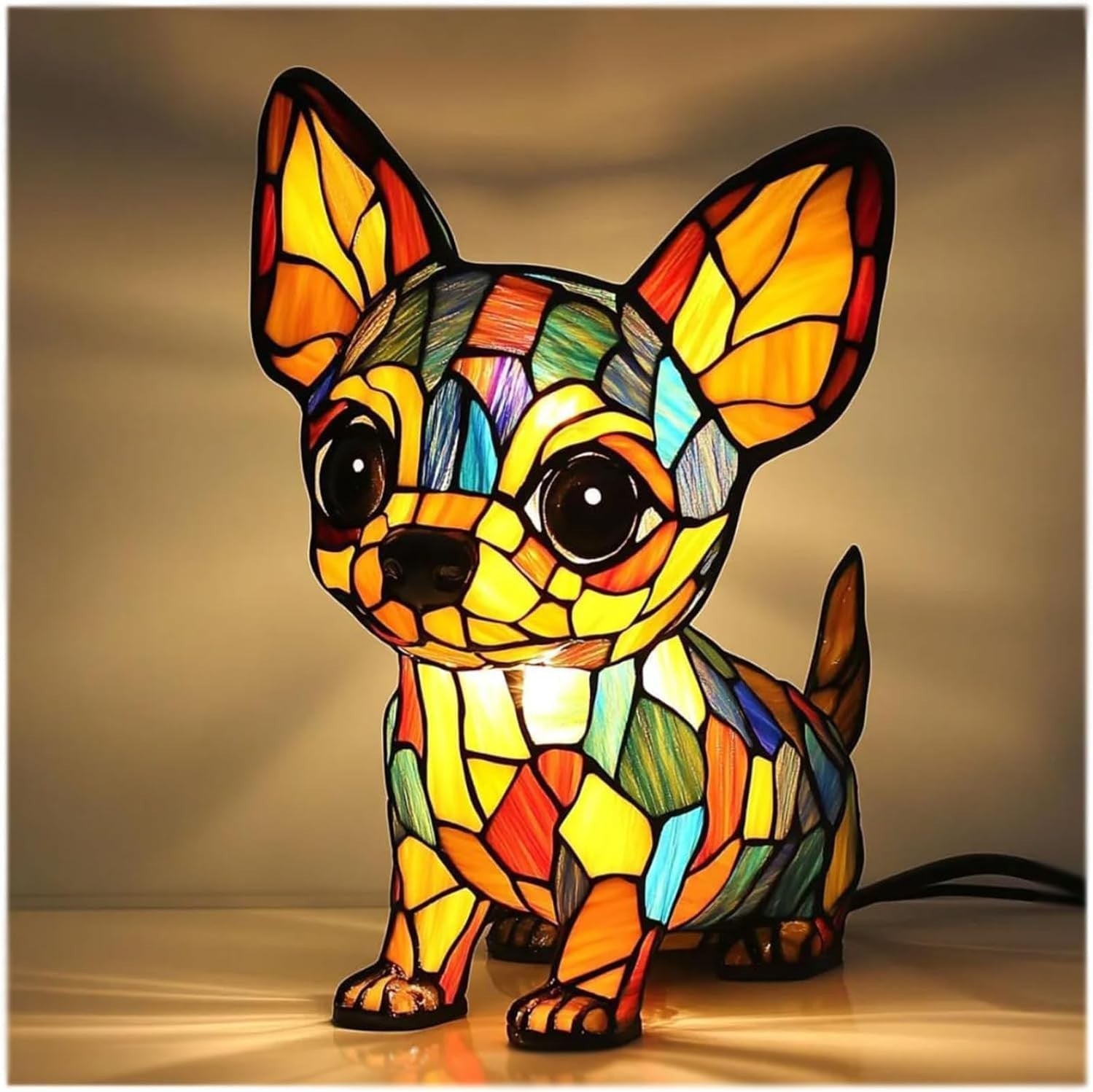 Decoratieve LED nachtlamp met mozaïeklook