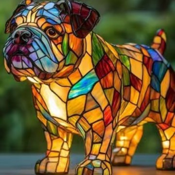 Decoratieve LED nachtlamp met mozaïeklook