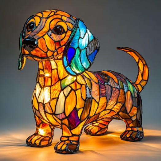 Decoratieve LED nachtlamp met mozaïeklook