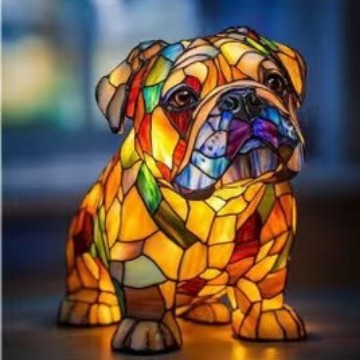 Decoratieve LED nachtlamp met mozaïeklook