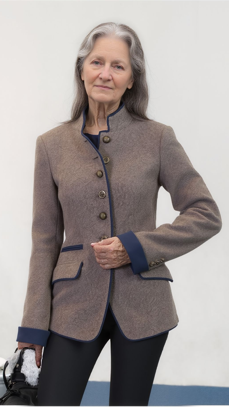 Clara wollen blazer met knopen