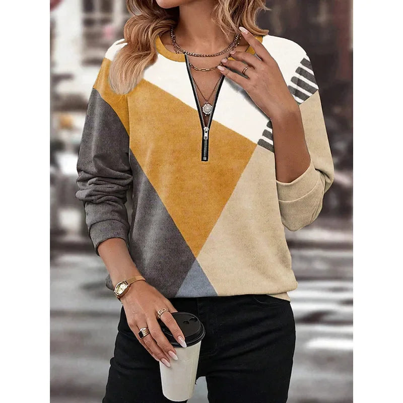 Romy Kleurblok Sweatshirt
