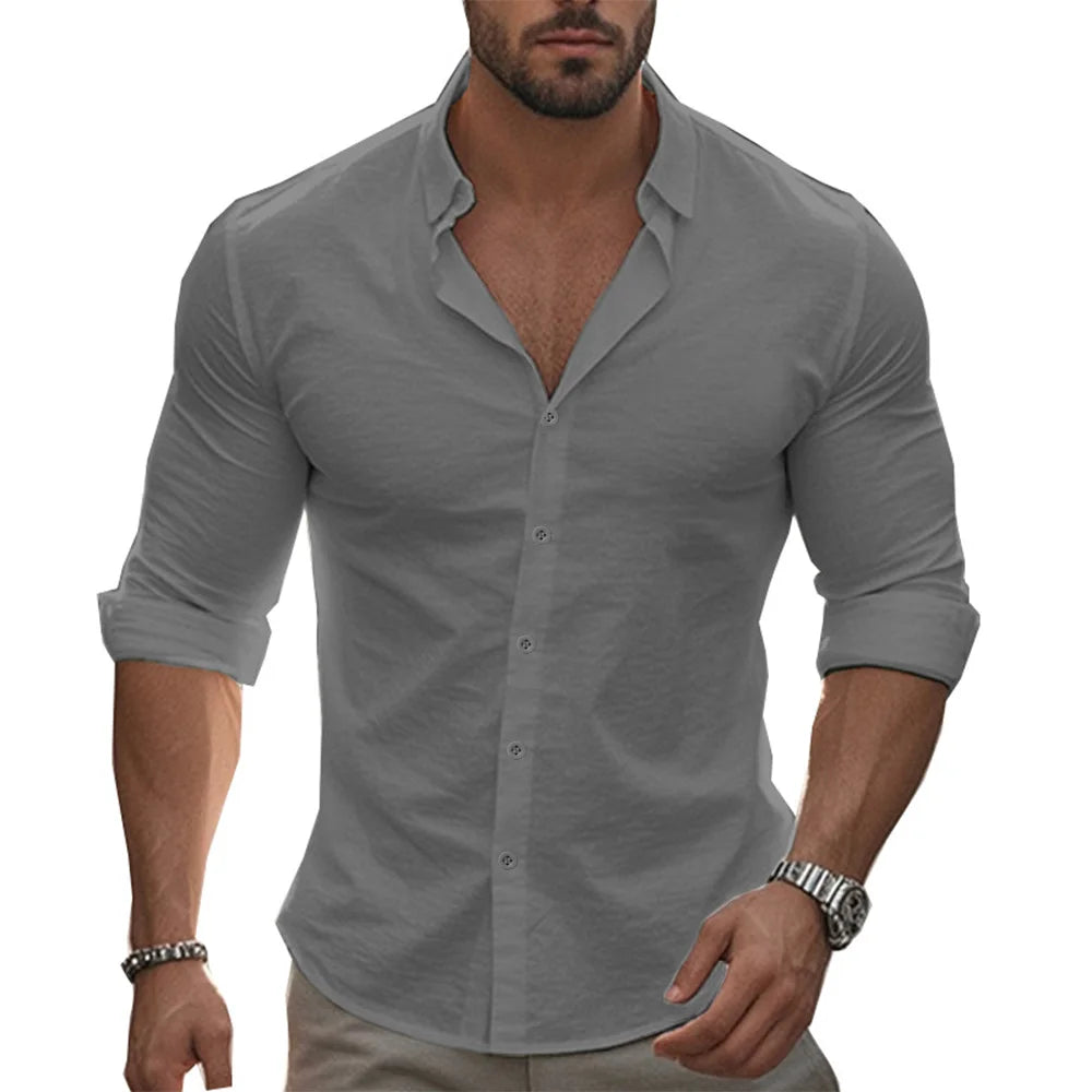 Henrik™ – Ademend Casual Overhemd met Knopen