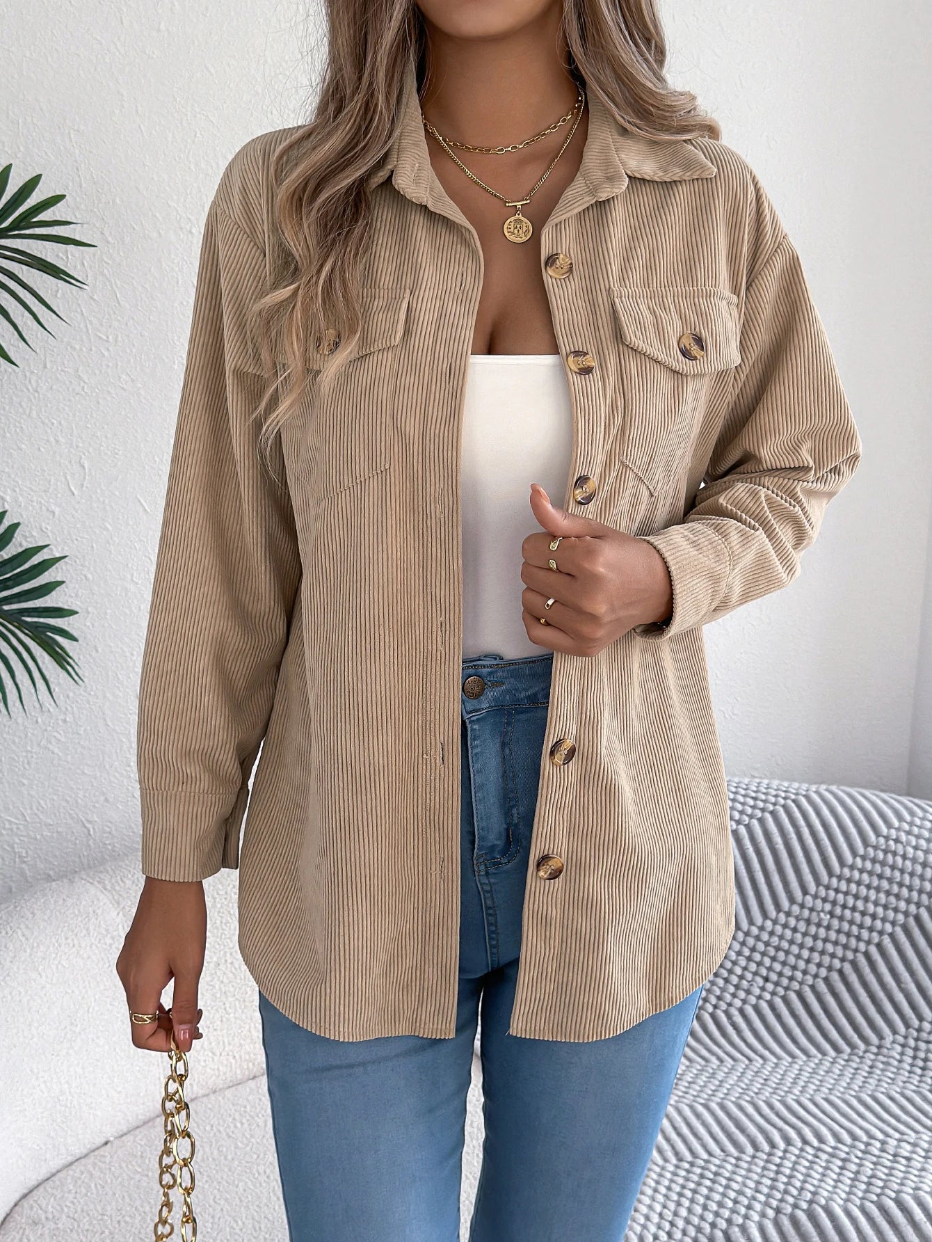 Hannah Corduroy Casual Jacket