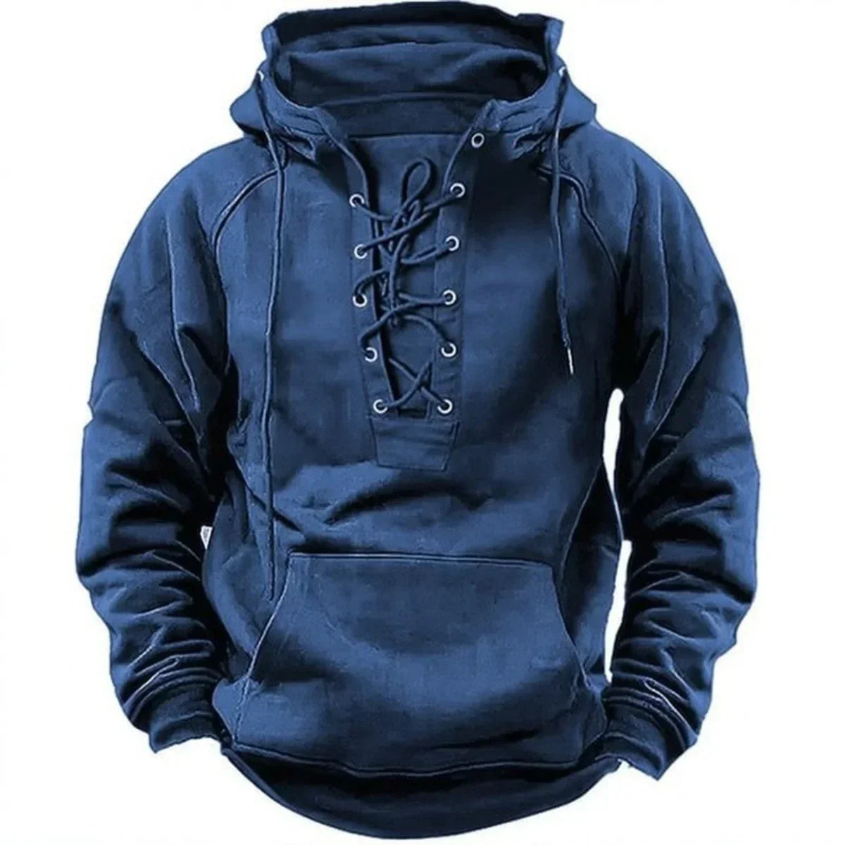 Liam stoere hoodie met veterdetail