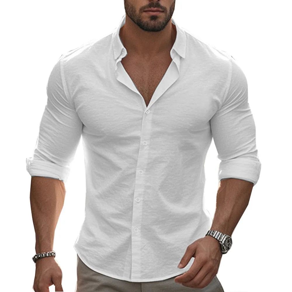 Henrik™ – Ademend Casual Overhemd met Knopen