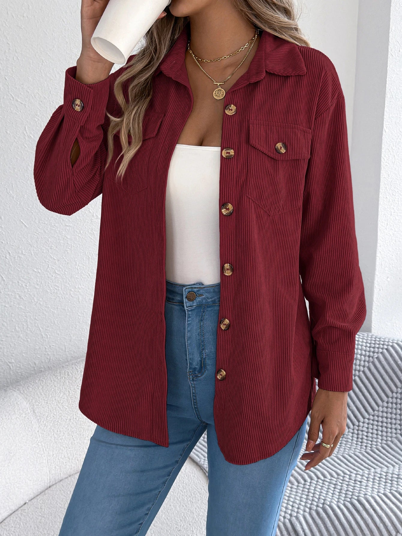 Hannah Corduroy Casual Jacket
