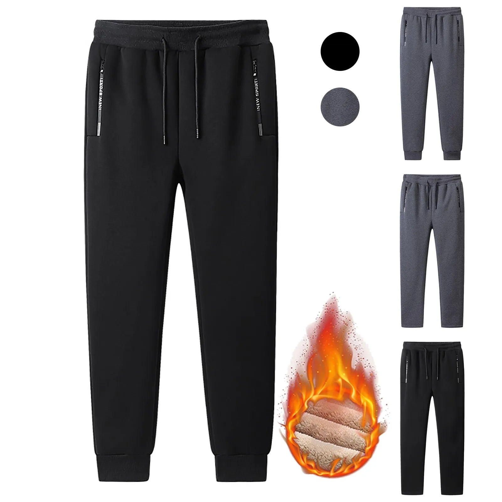 Dirk gevoerde fleece broek