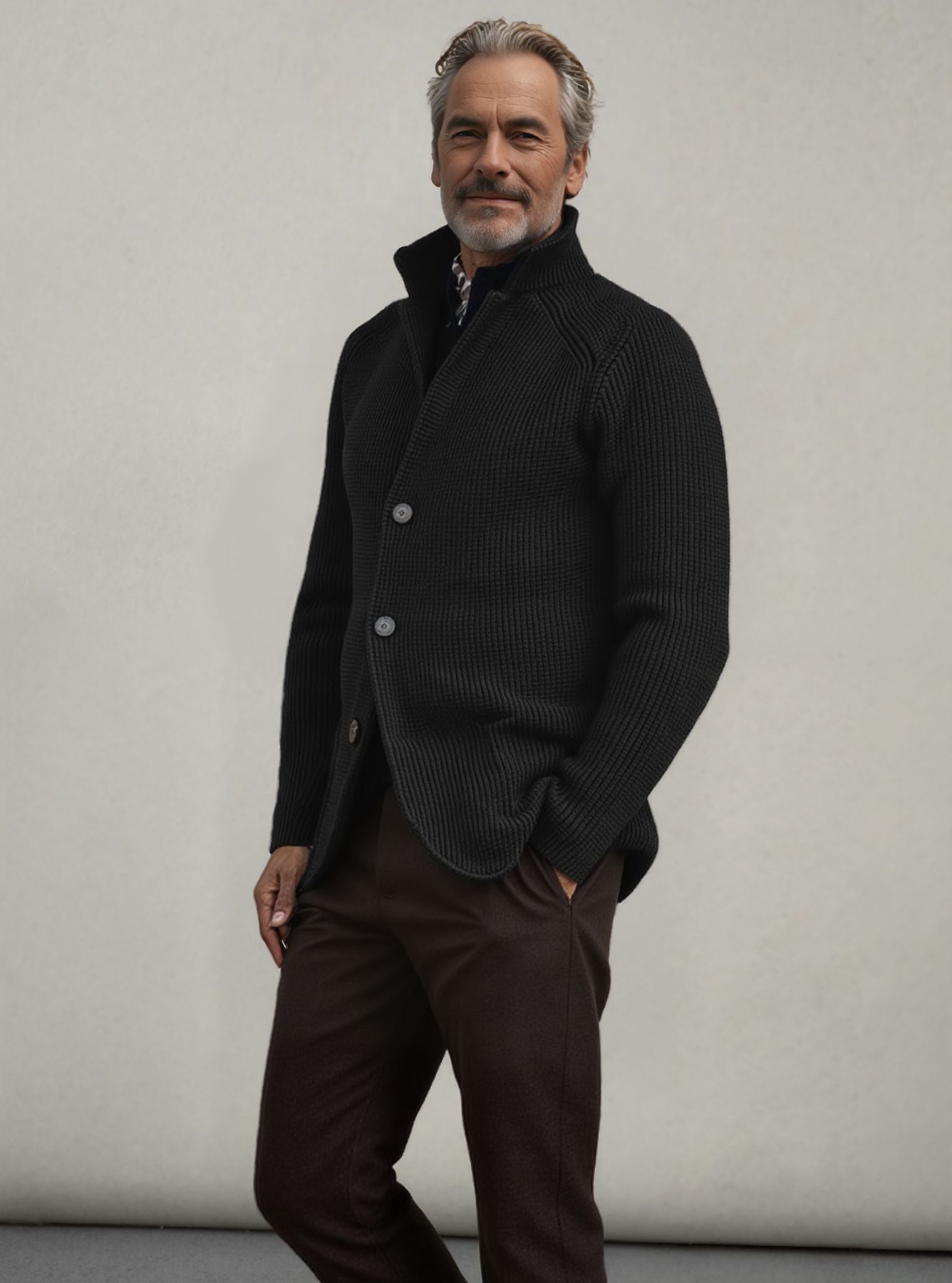 Jonathan vest in gebreide elegantie