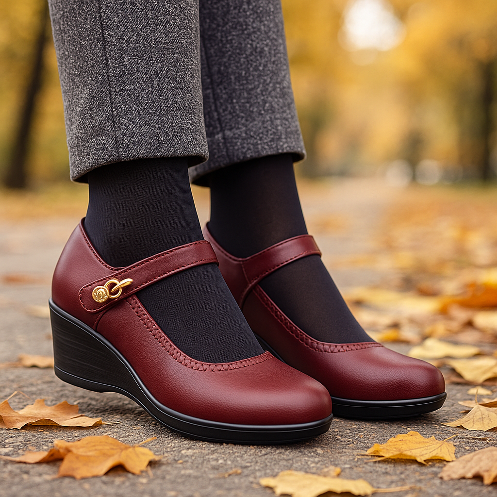 Pauline leren schoenen met bandje