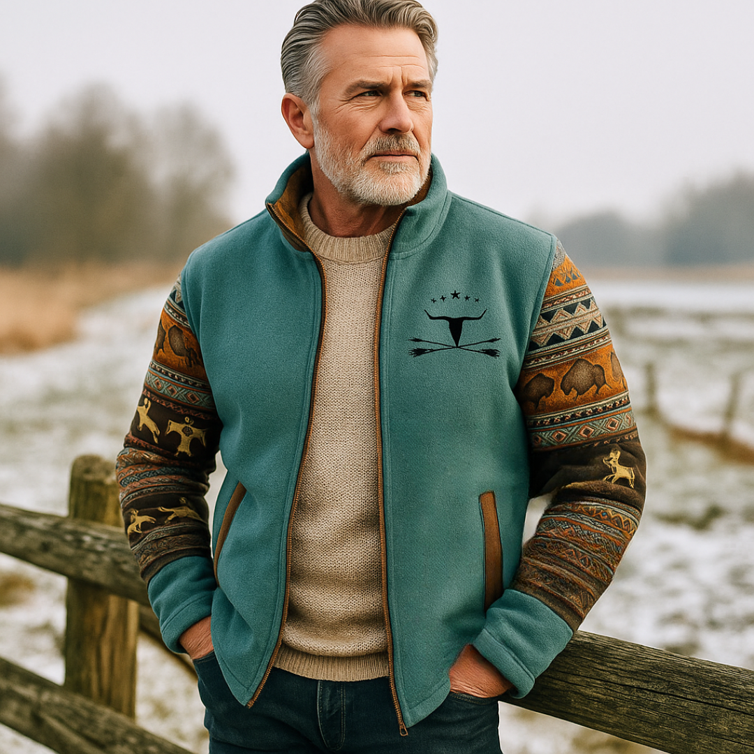 Wim fleece jas met patroon