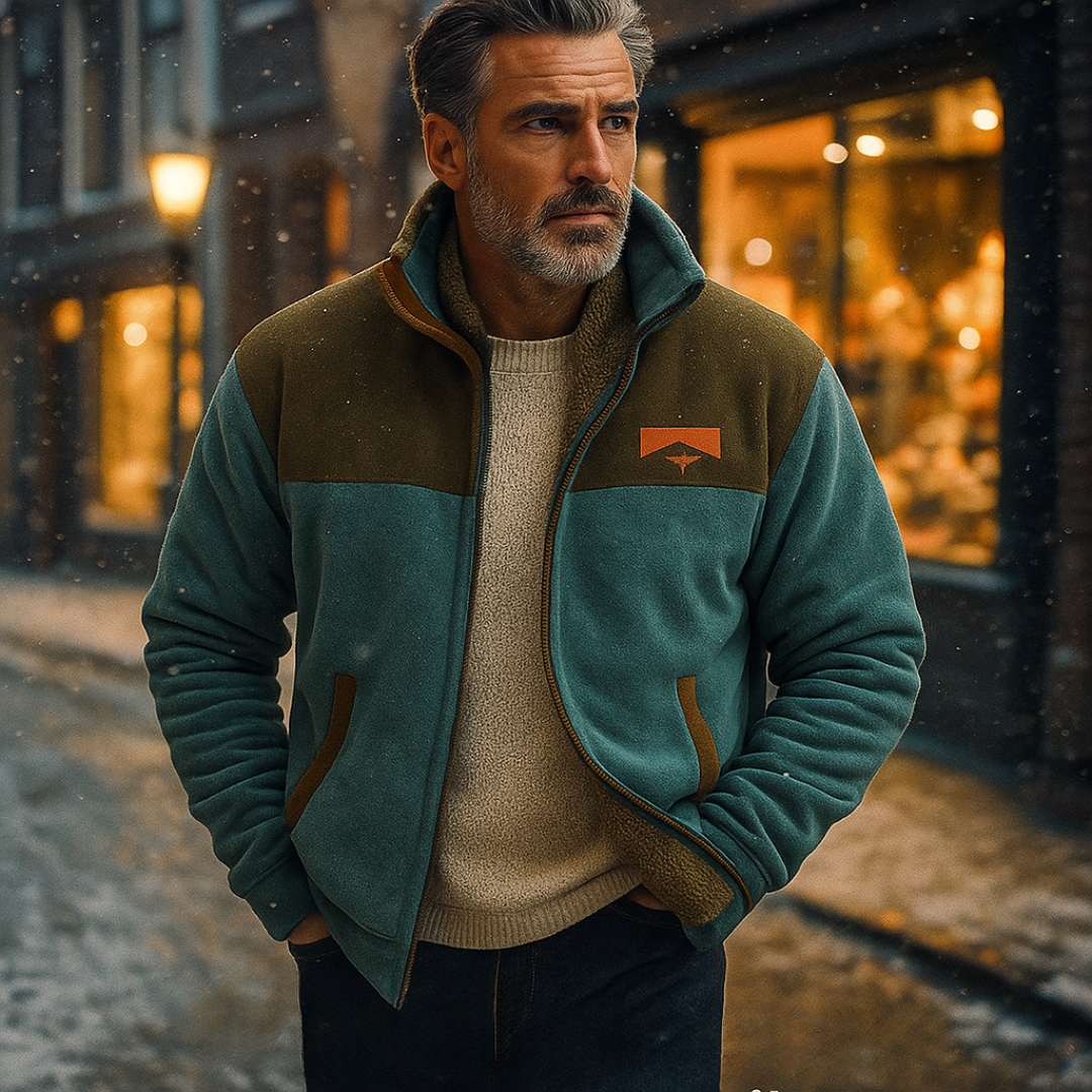 Wim fleece jas met patroon