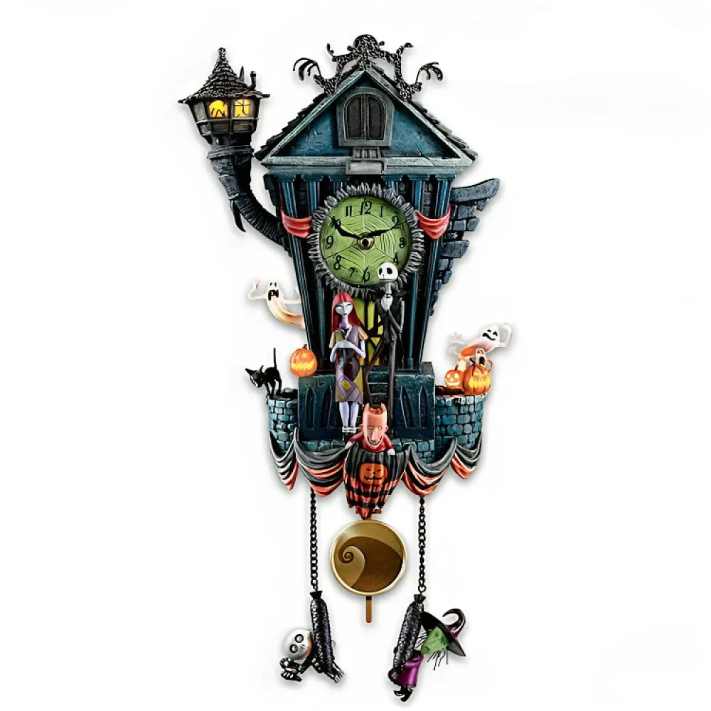 Halloween wandklok met spookachtig design