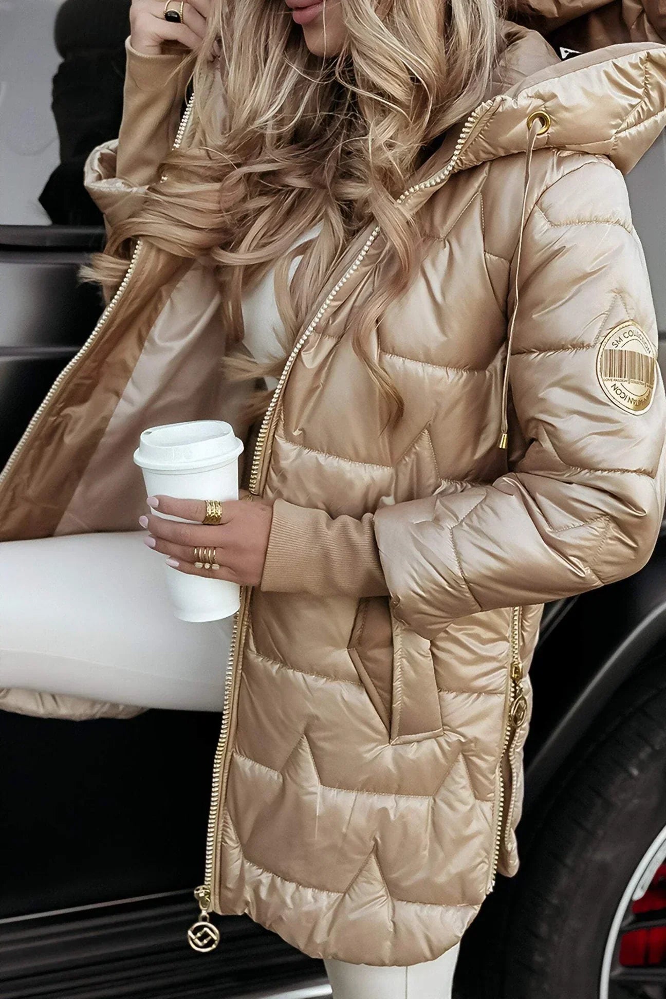 Olivia Elegante Winterjas met Capuchon