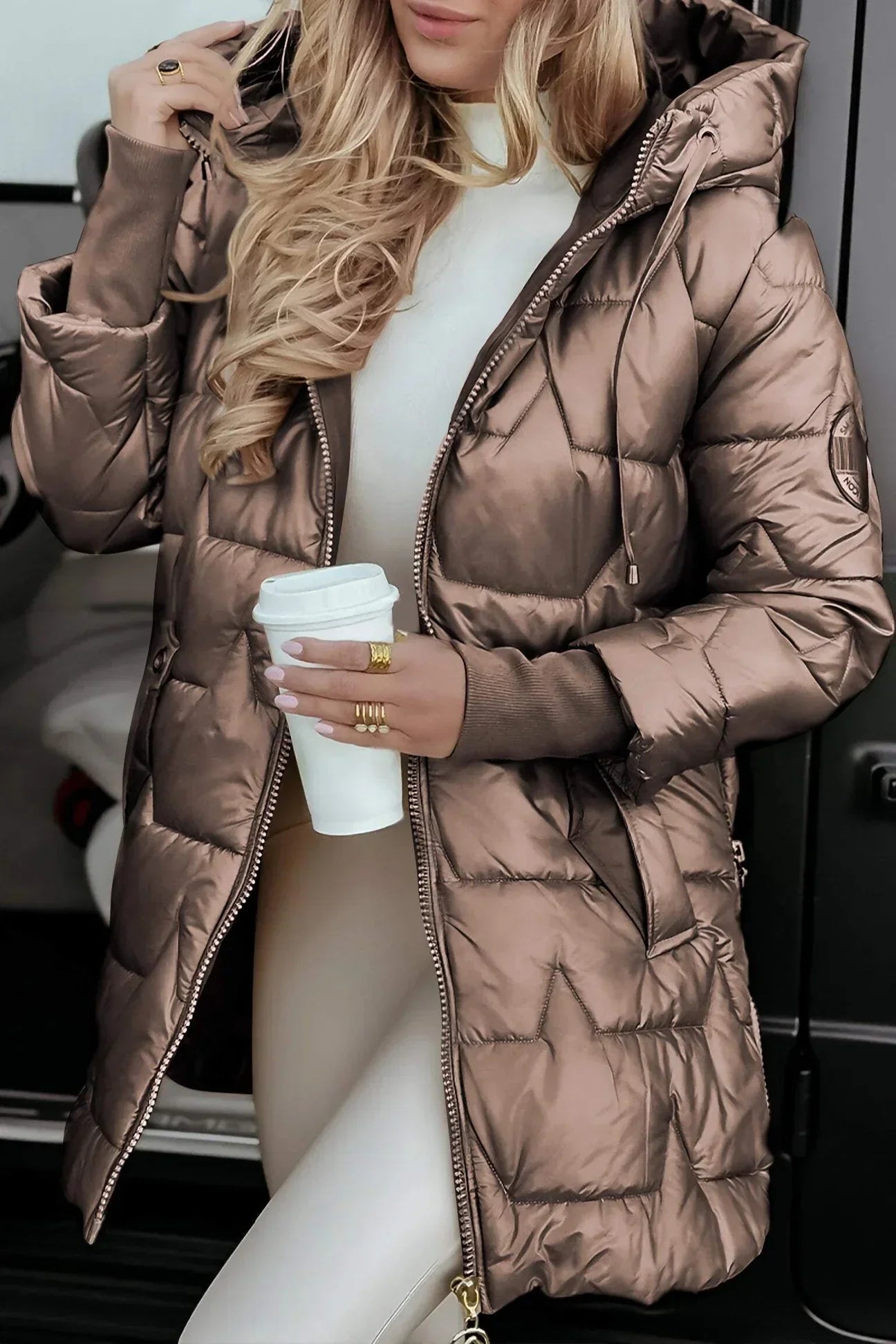 Olivia Elegante Winterjas met Capuchon