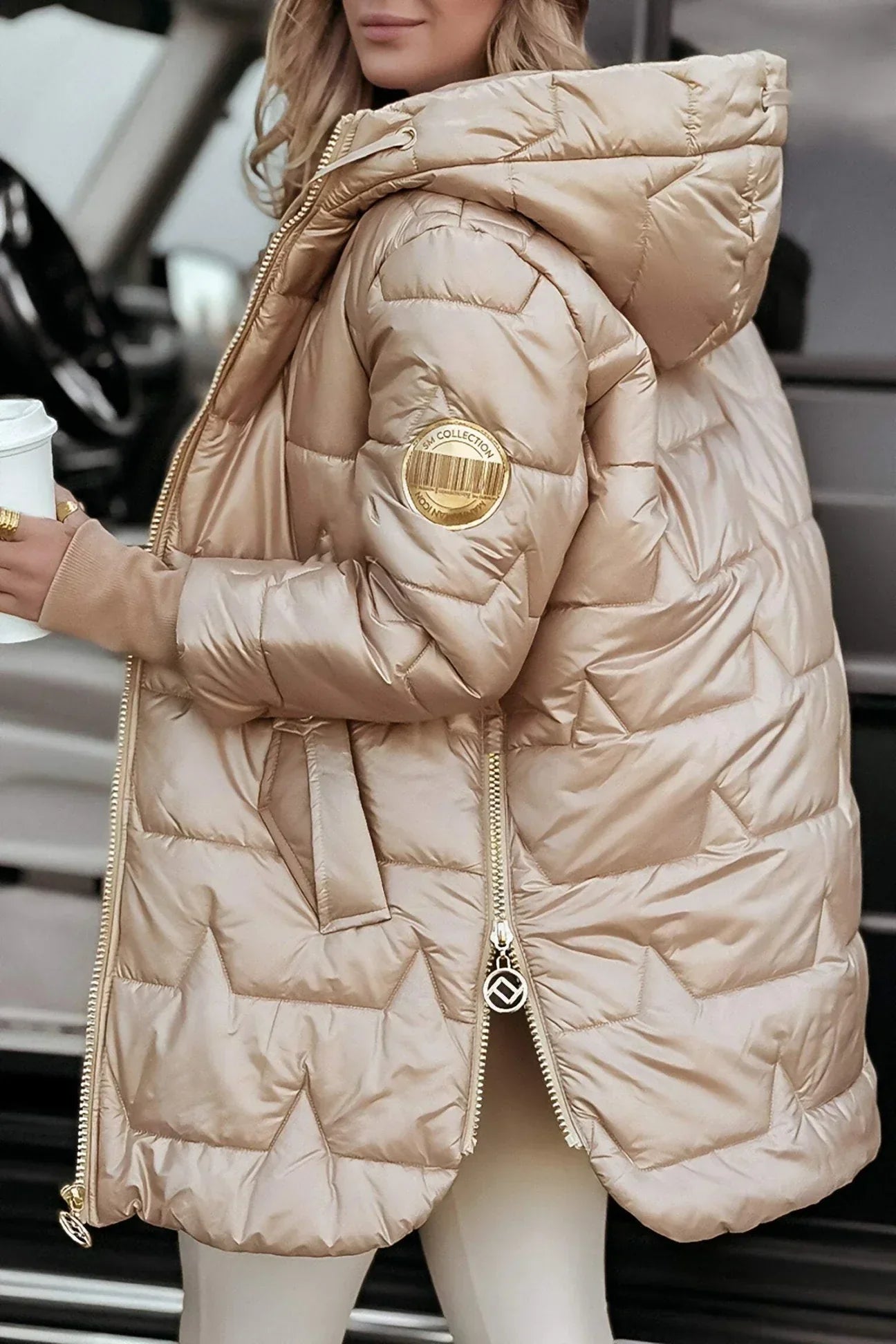Olivia Elegante Winterjas met Capuchon