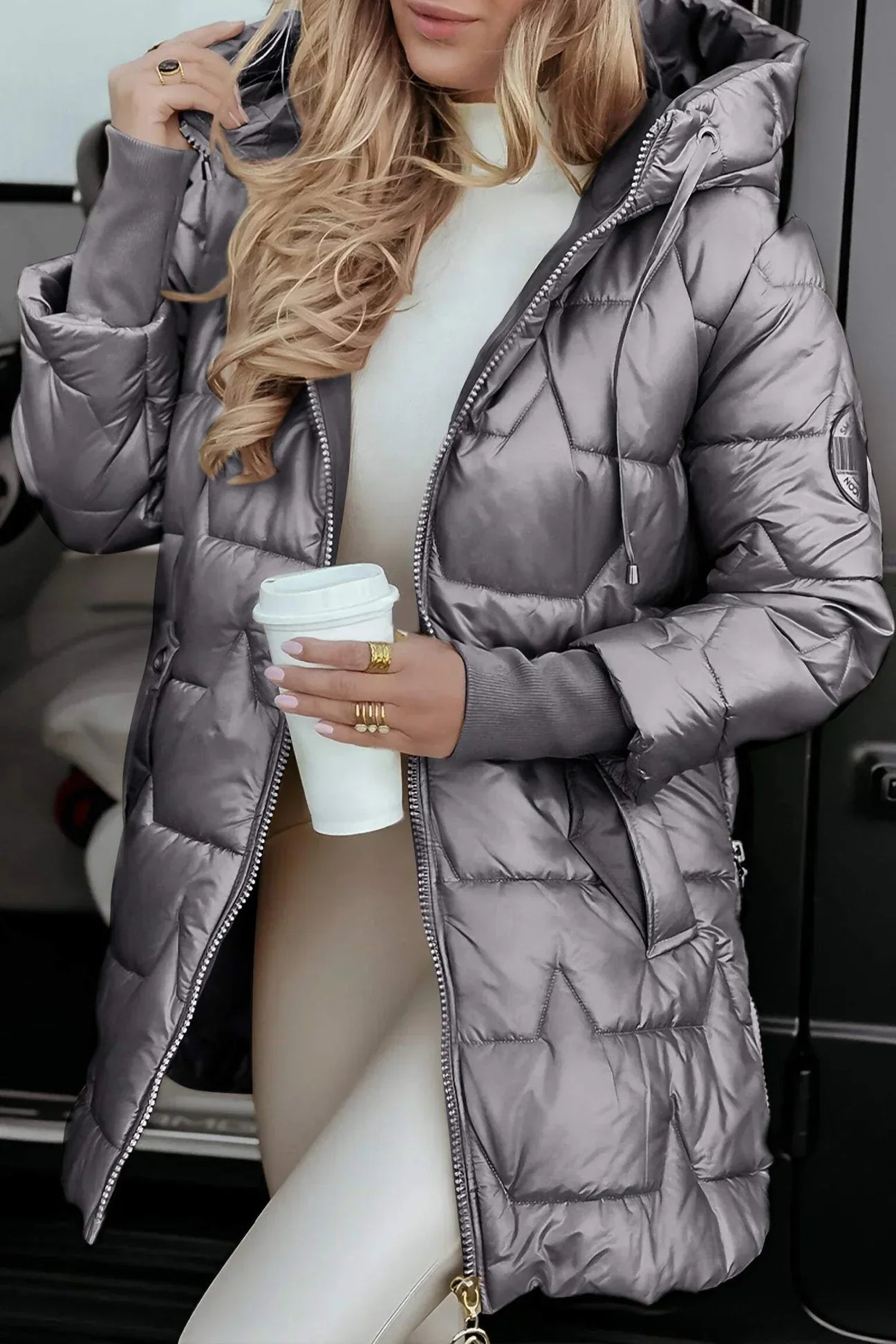 Olivia Elegante Winterjas met Capuchon