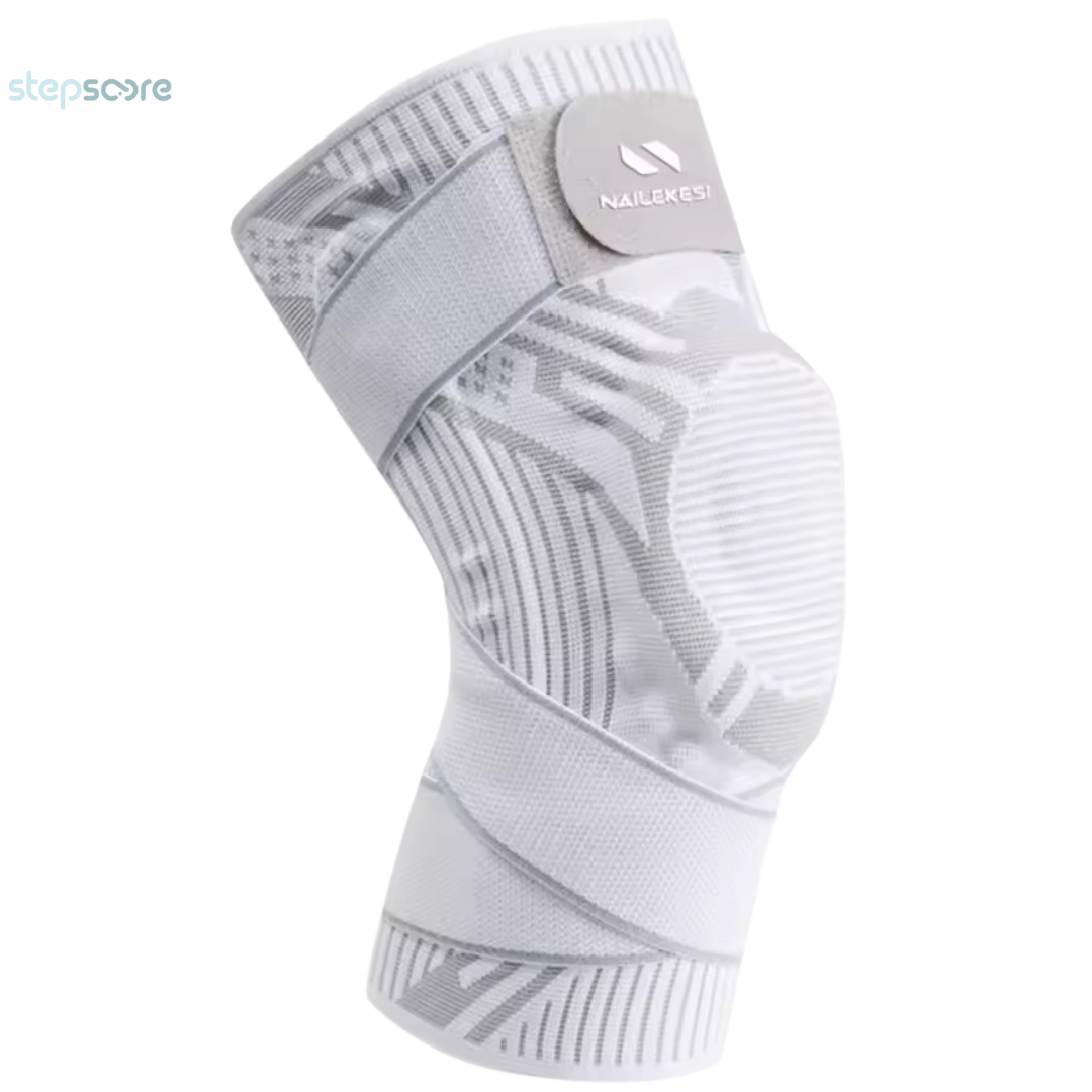 Titan Knie Brace in wit – vooraanzicht