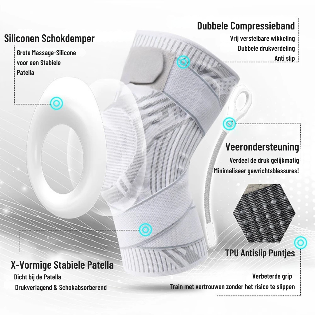 Titan Knie Brace – zijaanzicht tijdens buiging