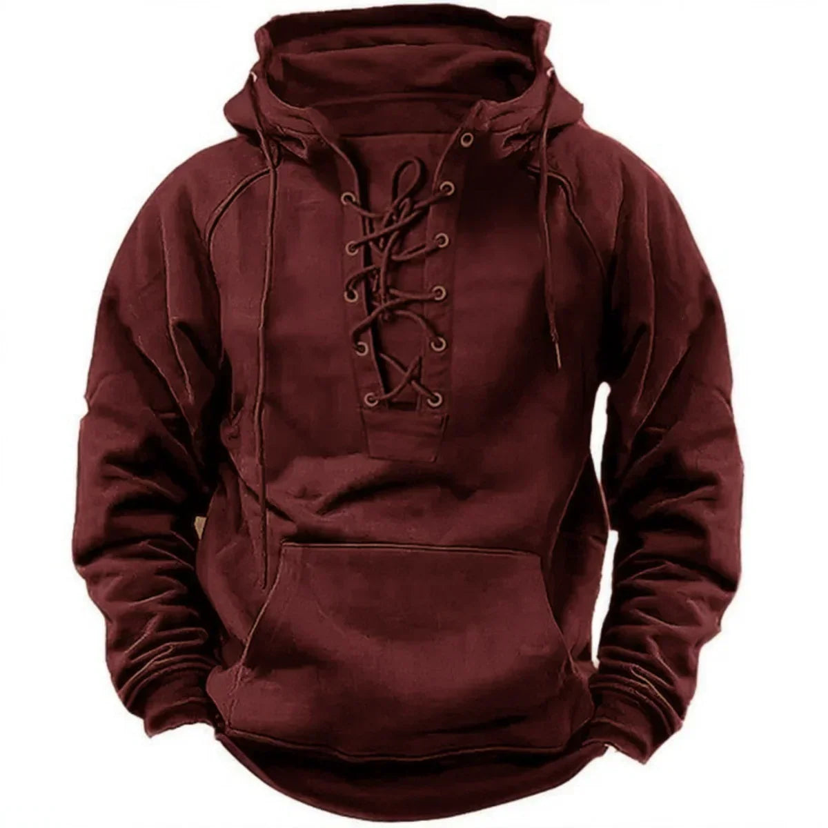 Liam stoere hoodie met veterdetail